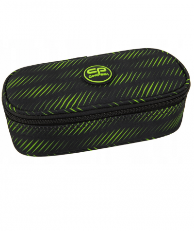 Czarny PI&Oacute;RNIK szkolny z limonkowym wzorem LIMEH CAMPUS COOLPACK