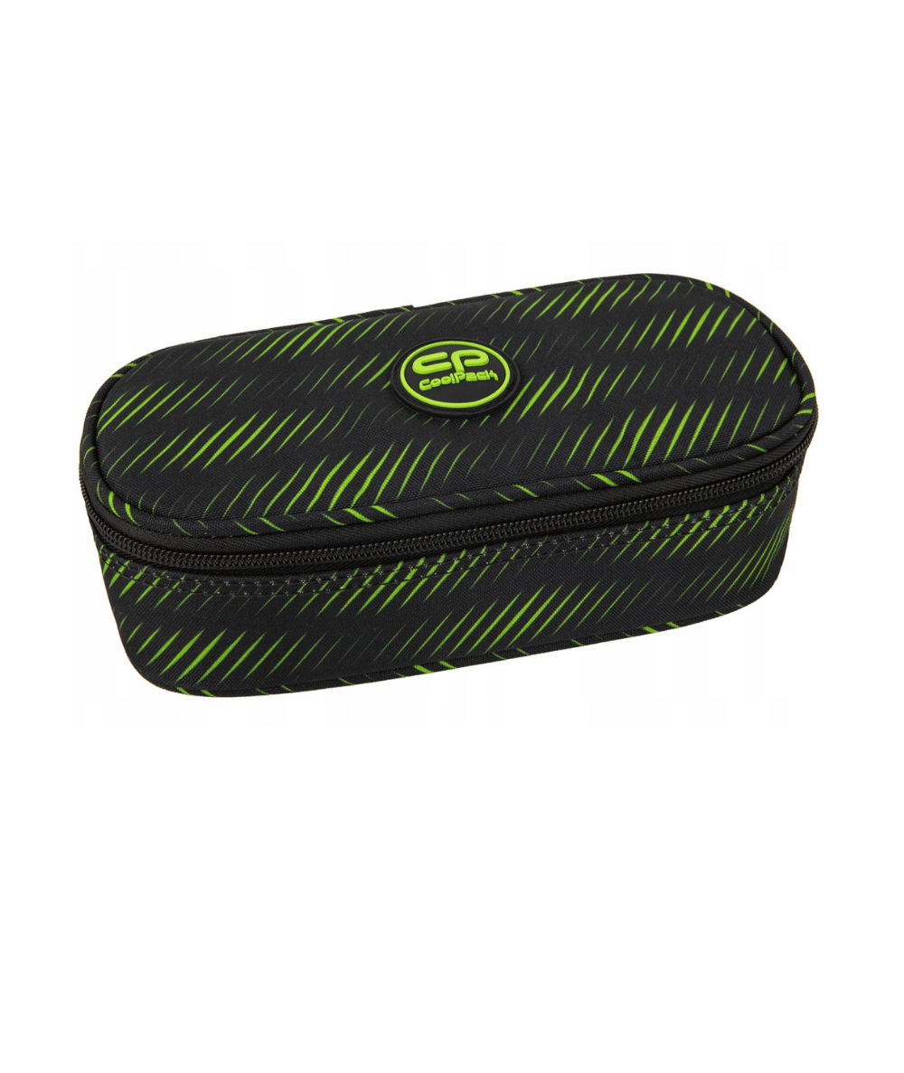 Czarny PI&Oacute;RNIK szkolny z limonkowym wzorem LIMEH CAMPUS COOLPACK