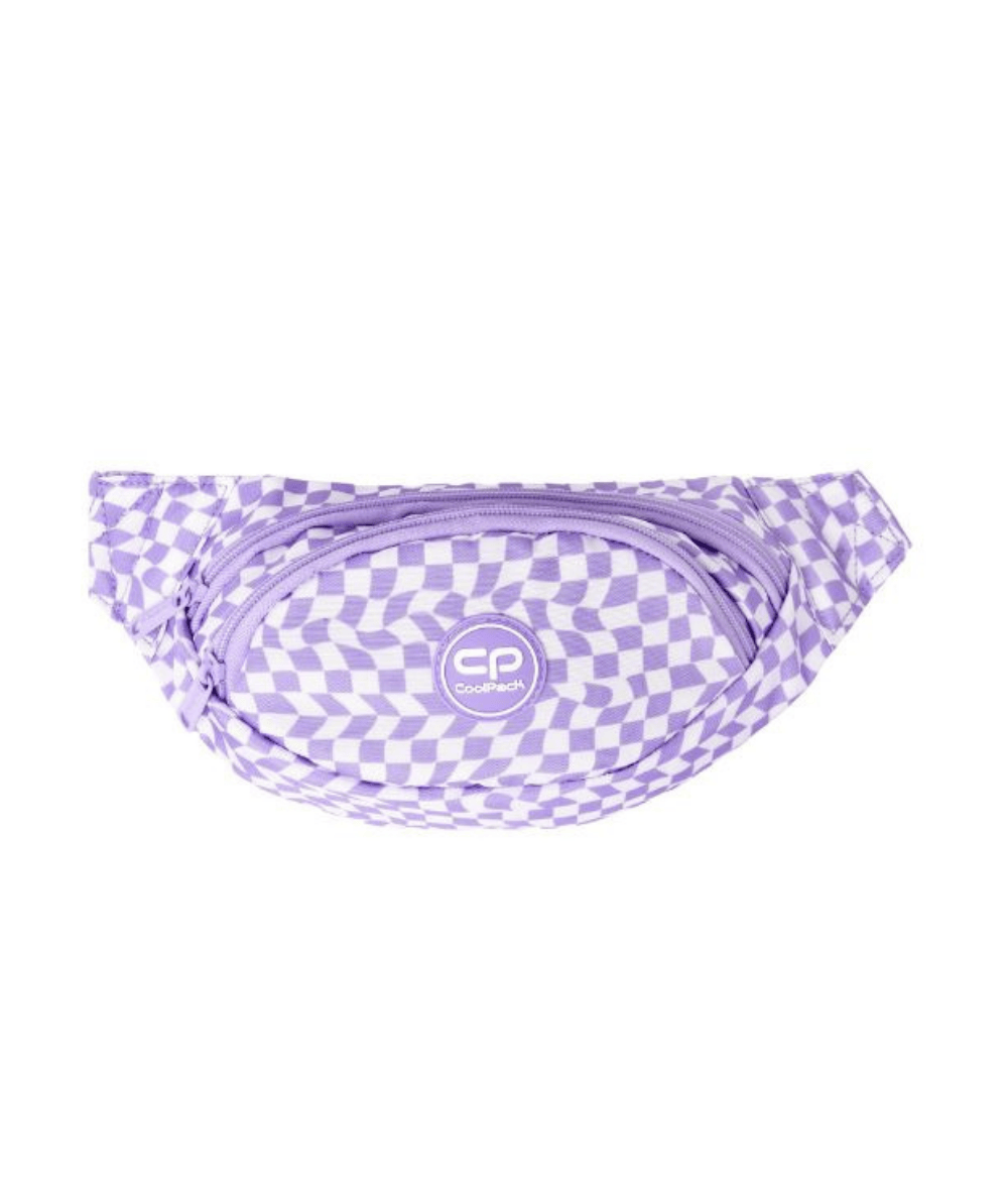Fioletowa saszetka nerka na pas W SZACHOWNICE COOLPACK