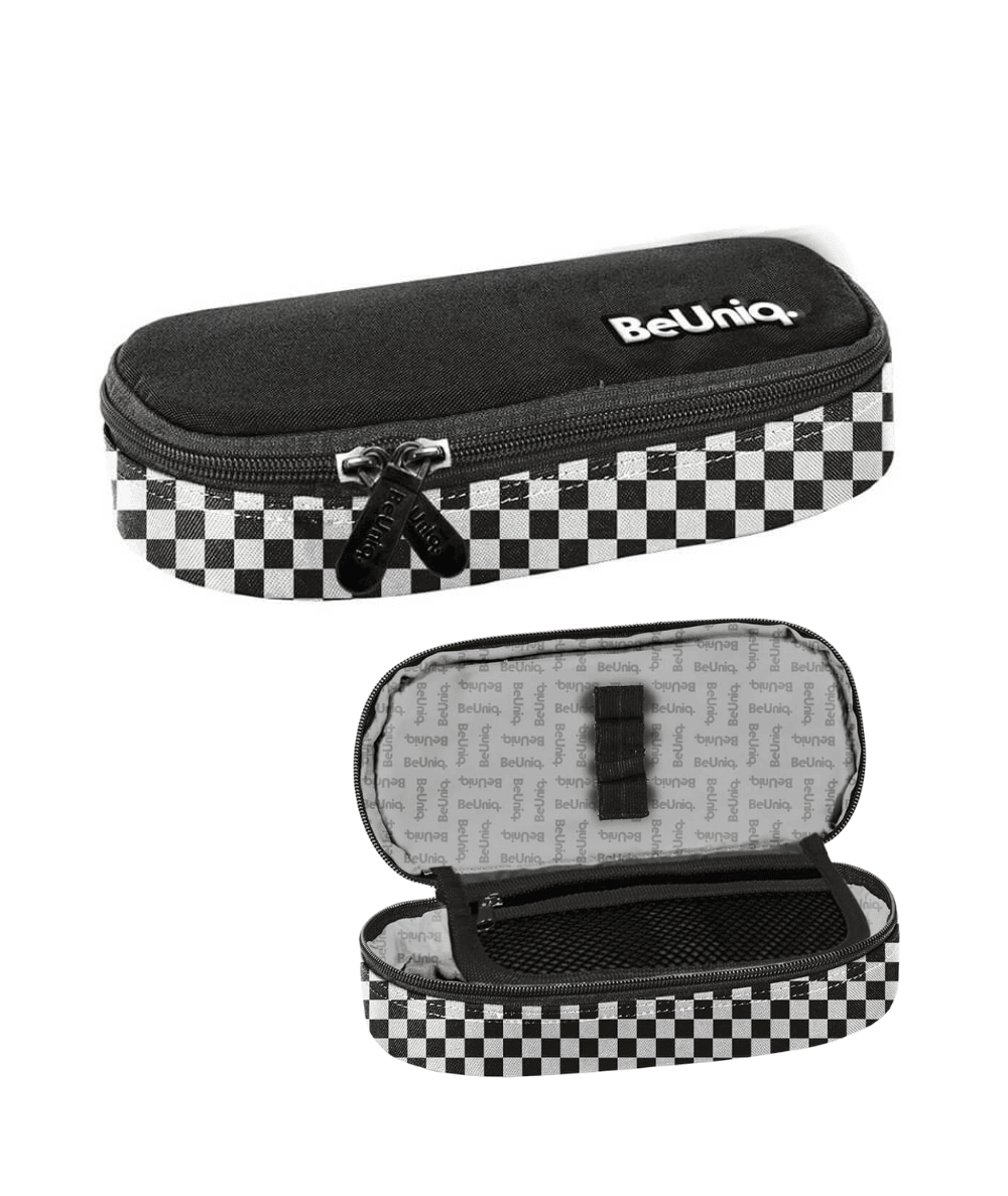 Klasyczny pi&oacute;rnik czarno-biały SZACHOWNICA dla chłopca Beuniq Paso