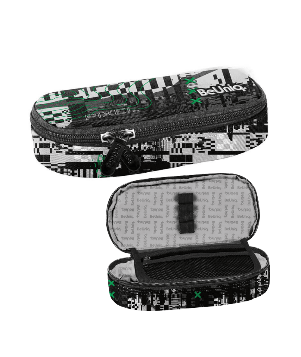 Pi&oacute;rnik młodzieżowy w piksele szaro-czarny PASO BeUniq