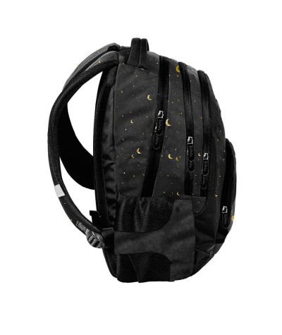 Pojemny plecak 3 komory do 1 klasy ZŁOTY czarny PASO