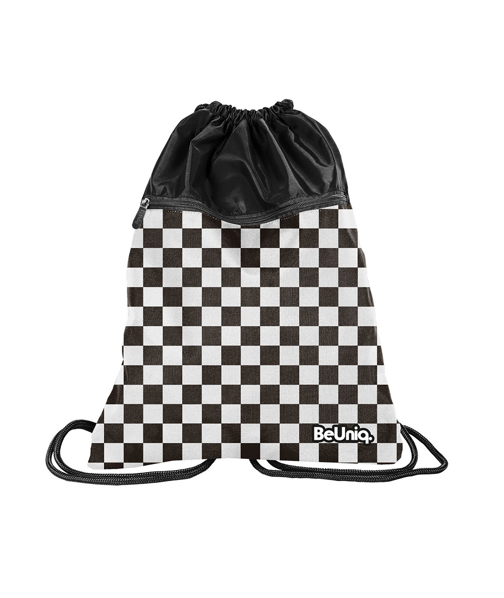 Czarno-biała SZACHOWNICA worek na plecy PASO
