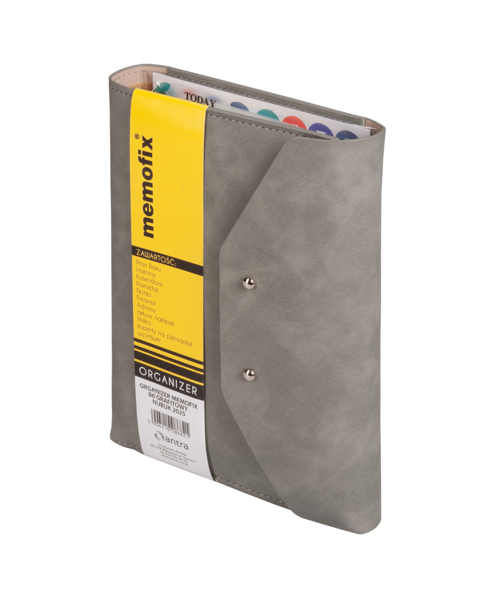Szary organizer grafitowy memofix ANTRA