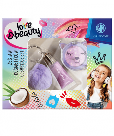 Zestaw kosmetyk&oacute;w kokosowe balsam błyszczyk dla dziewczynki ASTRAFUN