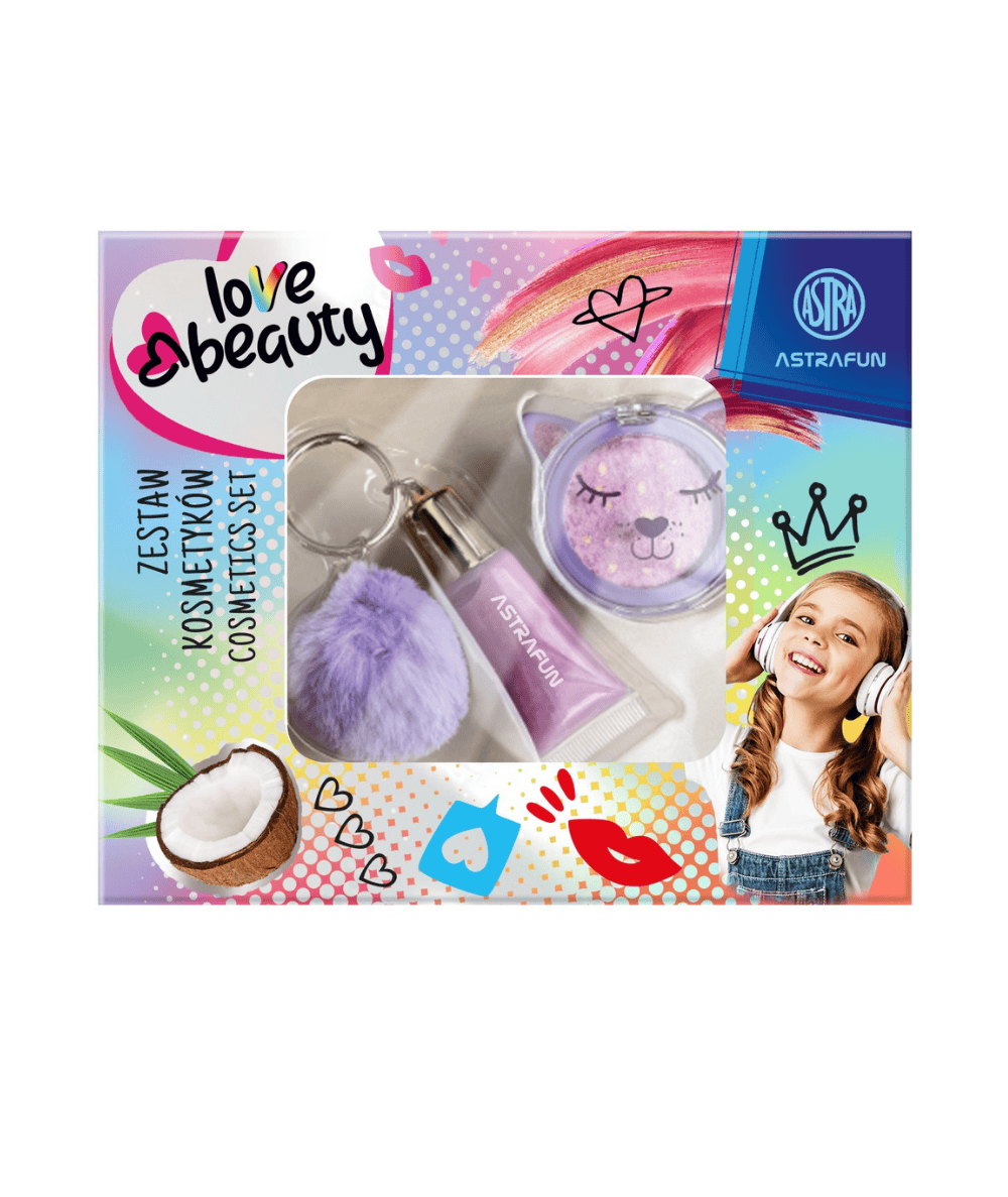 Zestaw kosmetyk&oacute;w kokosowe balsam błyszczyk dla dziewczynki ASTRAFUN