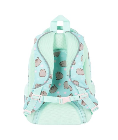 Miętowy plecak z paskiem piersiowym ergonomiczny PUSHEEN MINT