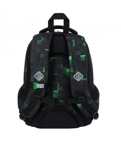 Plecak z ergonomicznym tyłem pasek piersiowy wyporfilowanie ST.RIGHT GREEN GAME