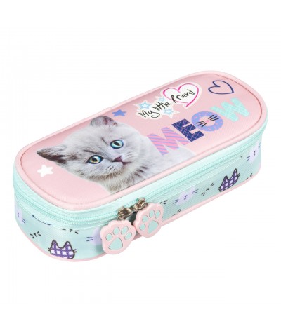 Pi&oacute;rnik z klapką SASZETKA kotek z kotkiem ST.MAJEWSKI PC01