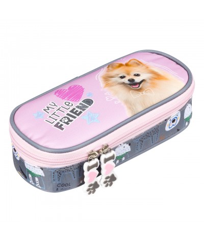 R&oacute;żowy pi&oacute;rnik z klapką PIESEK MY LITTLE FRIEND