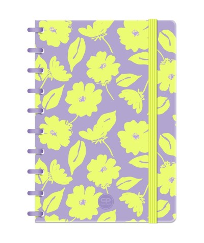 kwiecisty notes na spirali kołobrulion B5 100 kartek w kratkę COOLPACK