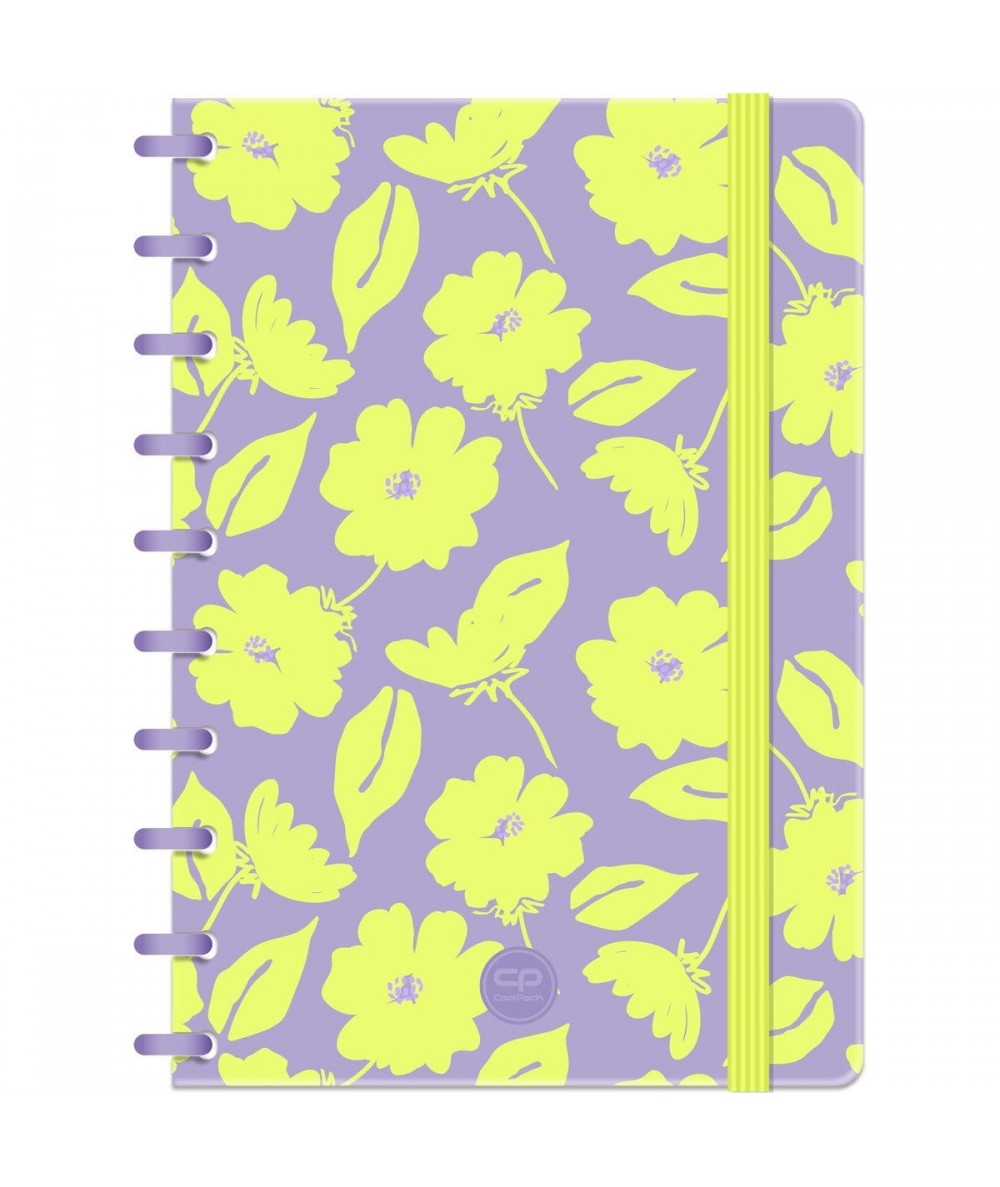 kwiecisty notes na spirali kołobrulion B5 100 kartek w kratkę COOLPACK