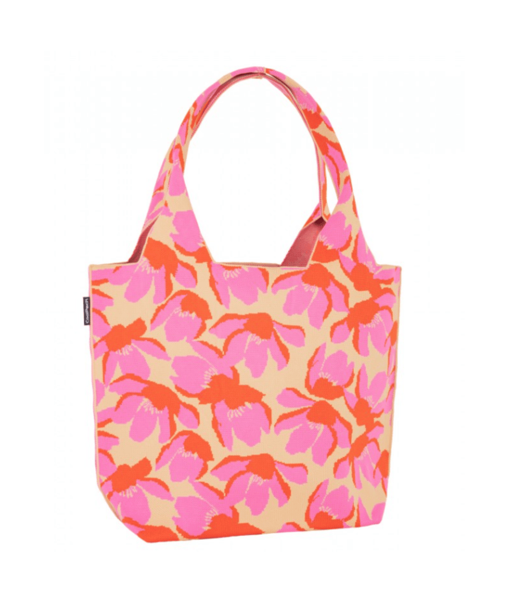 Tkana Torba w r&oacute;żowo-czerwone kwiaty COOLPACK