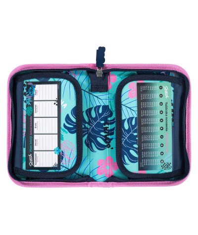 Pi&oacute;rnik dwuklpakowy STITCH + plan lekcji i tabliczka mnożenia