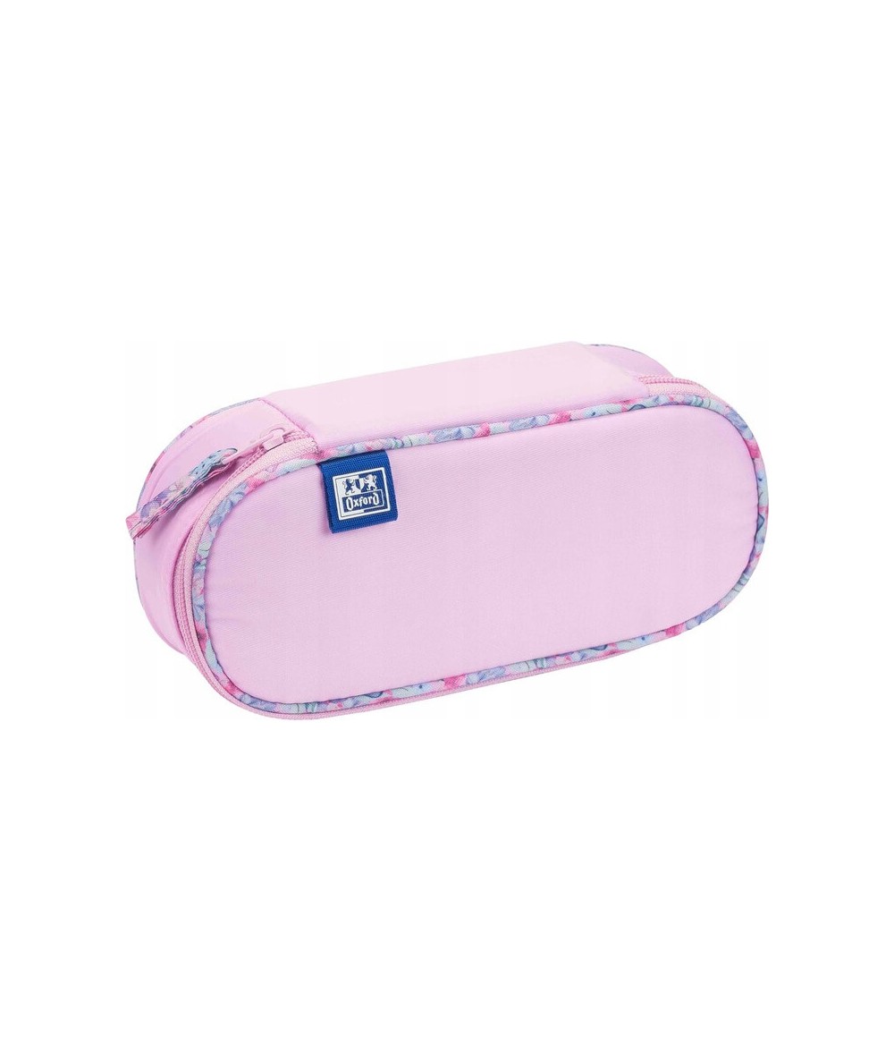 Jasnor&oacute;żowy pi&oacute;rnik z klapką w kwiatki OXFORD FLOWERS