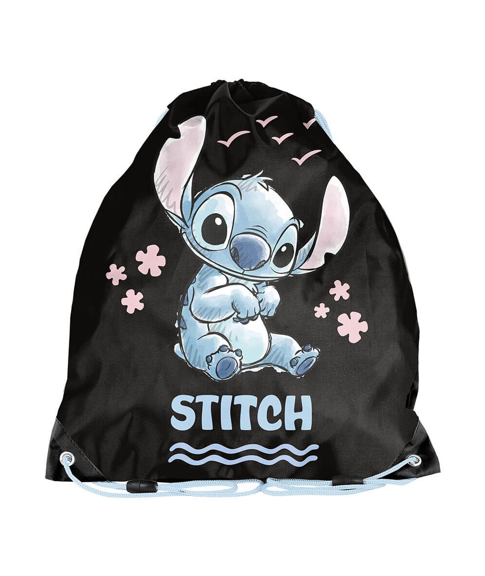 Czarny worek ze słodkim stitchem PASO