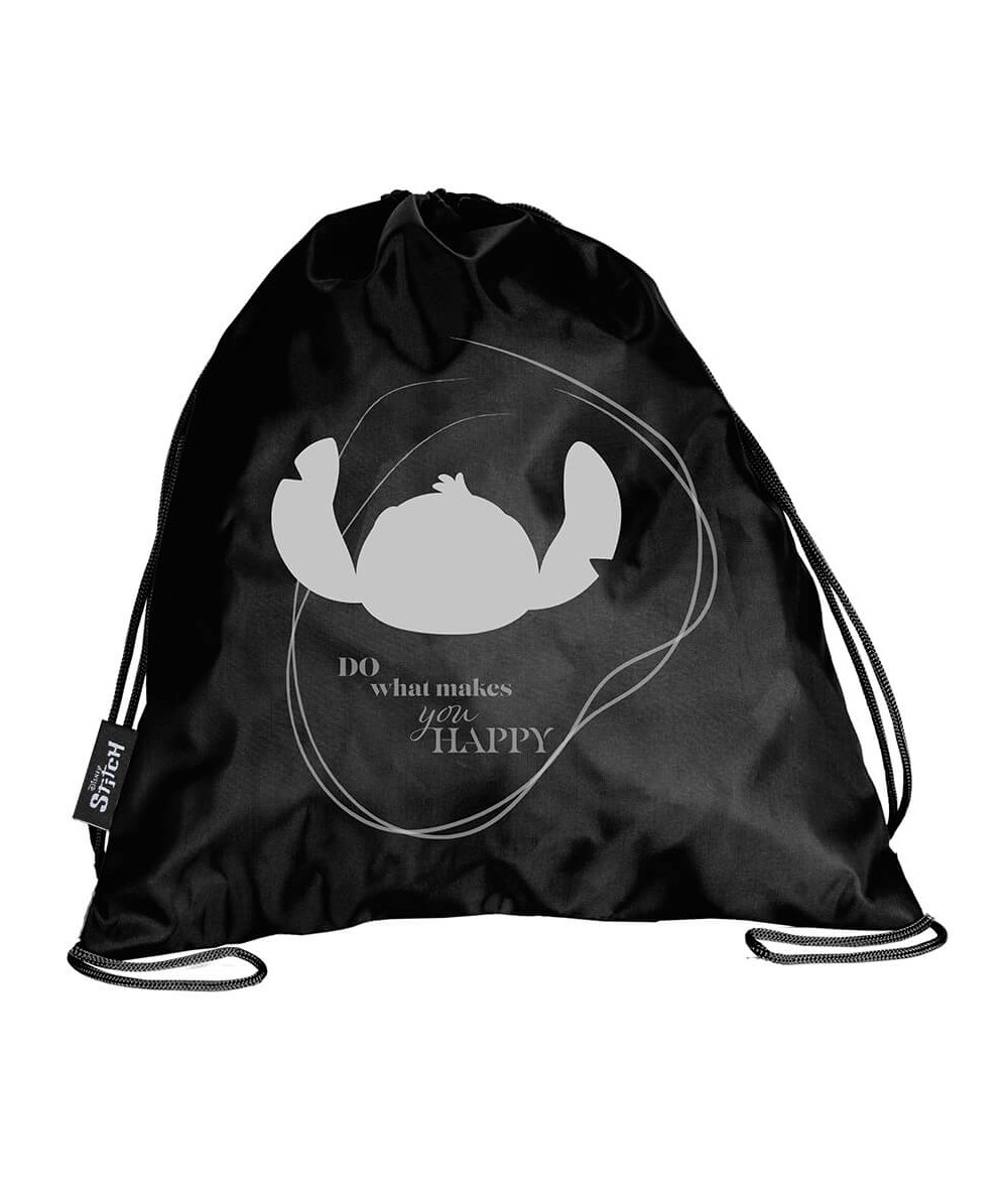 Worek dla nastolatki STITCH srebrny czarny BEUNIQ