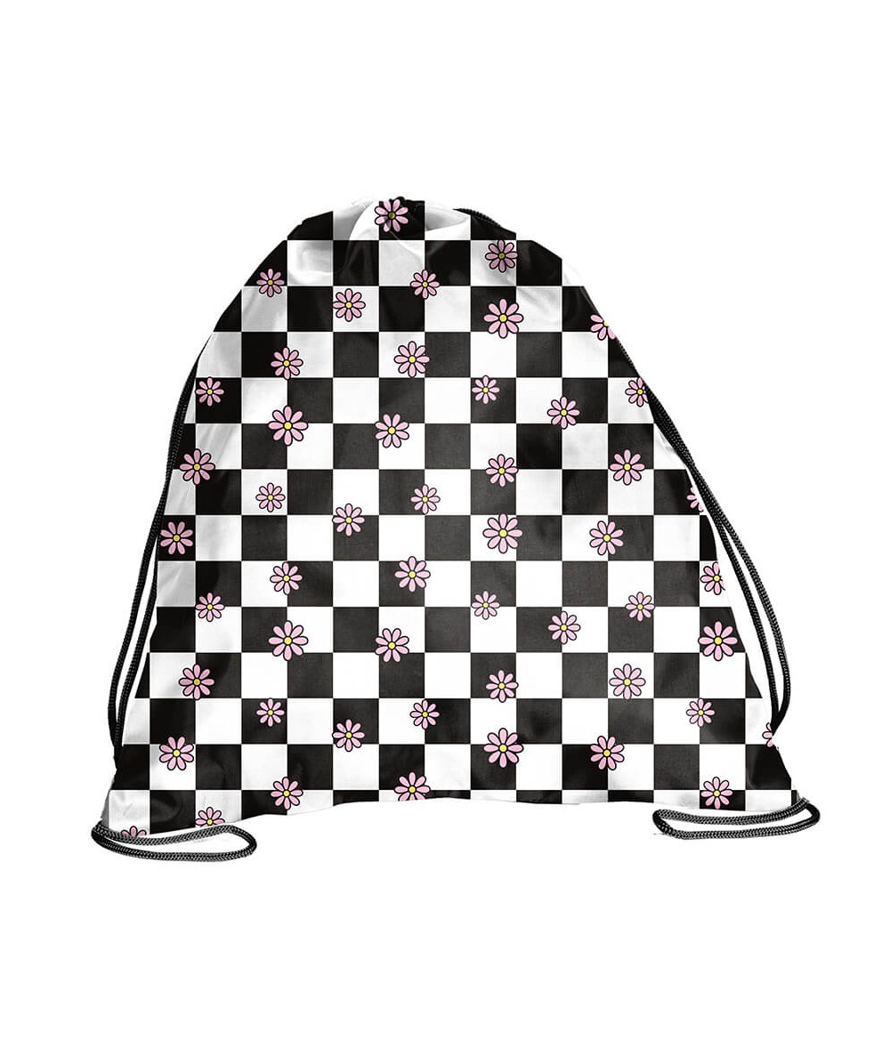 Kwiecisty worek w szachownicę dla nastolatki PASO na buty