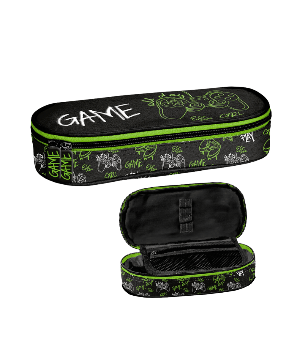 Pi&oacute;rnik w zielone pady GAME PASO z klapką