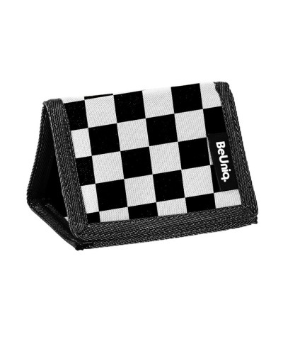 Portfel w szachownicę czarno-biały PASO BEUNIQ