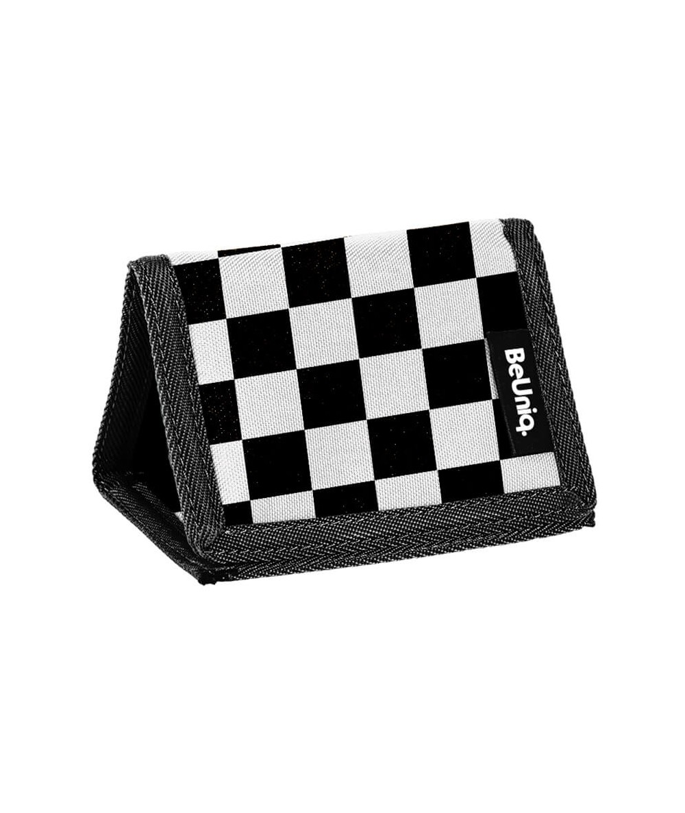 Portfel w szachownicę czarno-biały PASO BEUNIQ