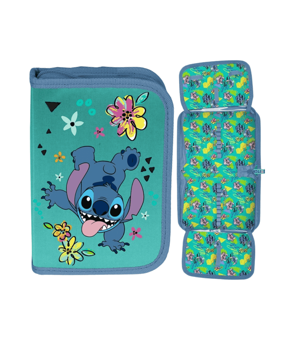 Dziewczęcy pi&oacute;rnik ze Stitchem PASO rozkładany dwuklapkowy