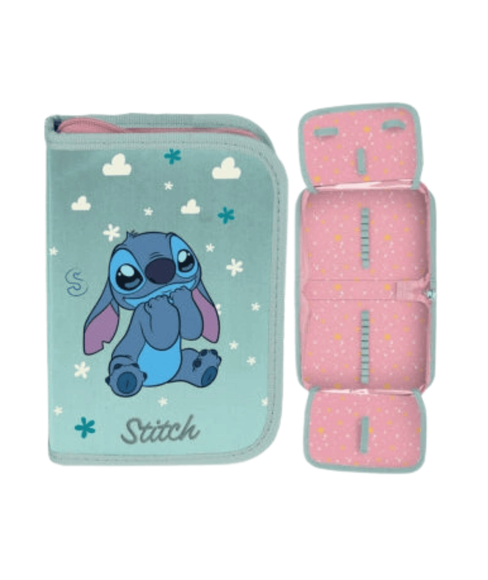 Miętowy pi&oacute;rnik dla dziewczynek STITCH uroczy pastelowy PASO rozkładany bez wyposażenia do 1 klasy