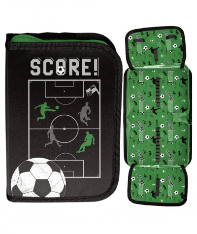 Czarny pi&oacute;rnik z piłką do 1 klasy PASO PIŁKA