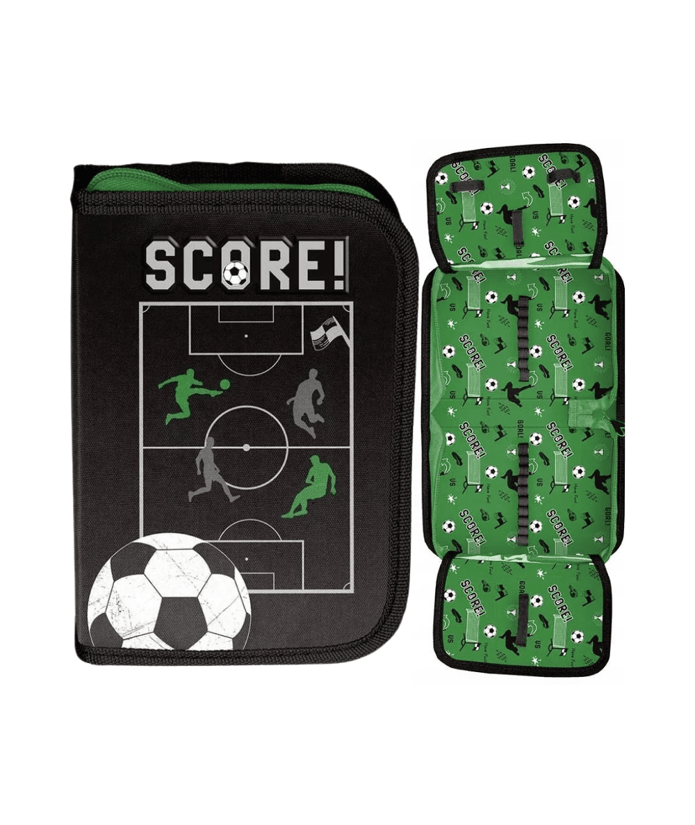 Czarny pi&oacute;rnik z piłką do 1 klasy PASO PIŁKA