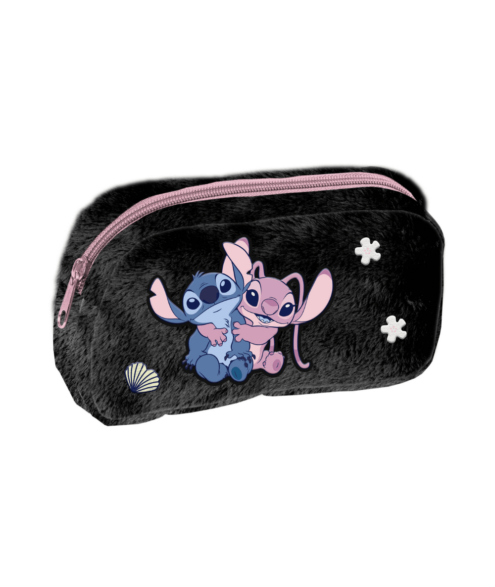 Pluszowy pi&oacute;rnik w czarnym kolorze ze Stitchem i Angel PASO