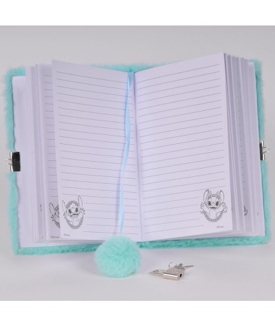Notes pamiętnik pluszowy STITCH miętowy PASO 96 kartek