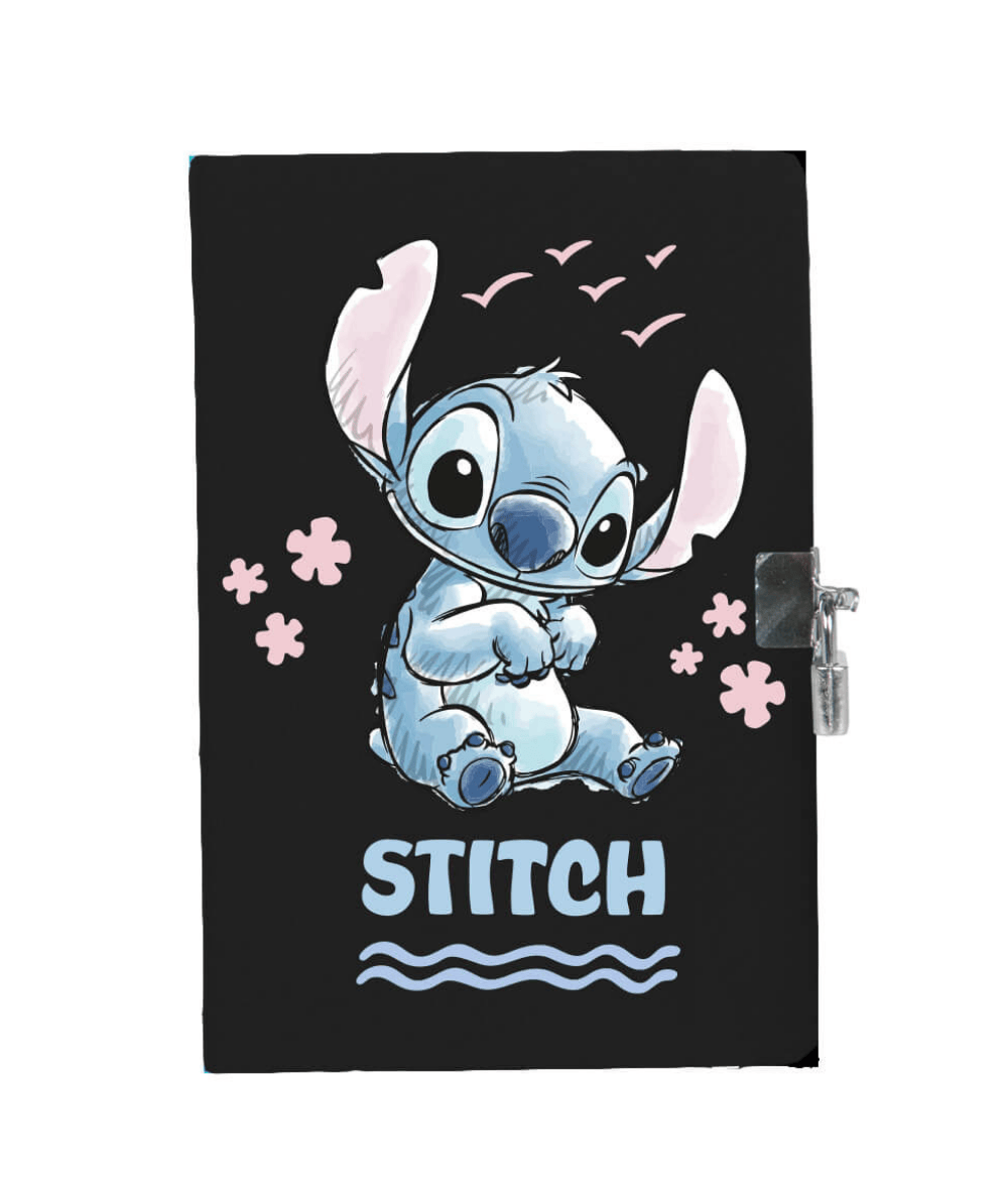 Czarny pamiętnik dla dziewczynki ze STITCHEM PASO