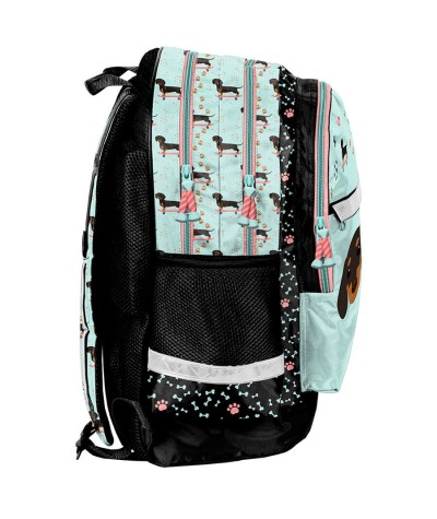 Plecak dwukomorowy dla dziewczynki JAMNIK PIESEK PASO