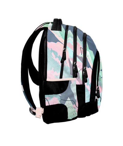 Duży plecak dla nastolatki 3 komory PASO BEUNI pastelowy g&oacute;ry