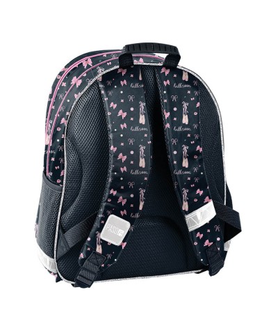 Plecak do 1 klasy z plecami pokrytymi siateczką oddychający ergonomiczny PASO BALETNICA