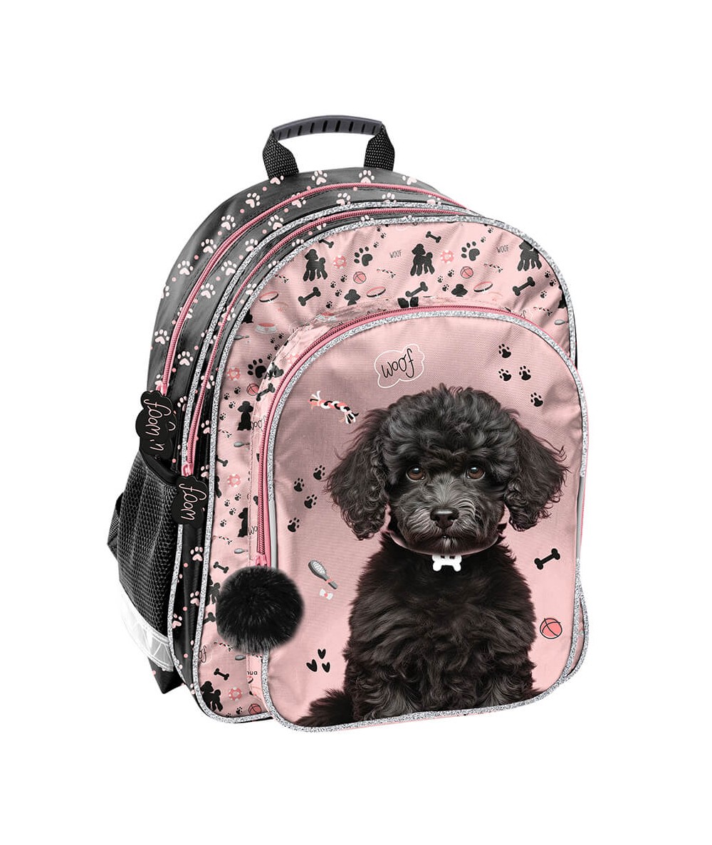 Rożowy plecak z pieskiem PASO do 1 klasy