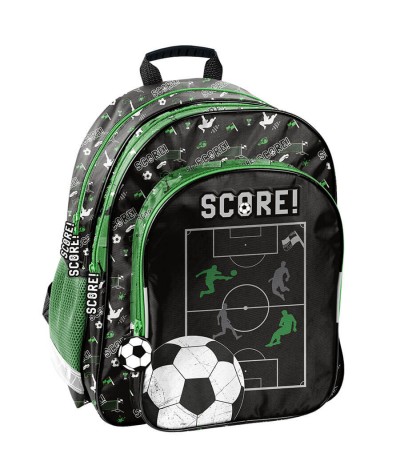 Czarny plecak z piłką PASO dla chłopca