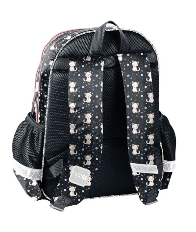 Czarny plecak z miękkimi plecami do 1 klasy PASO KOT