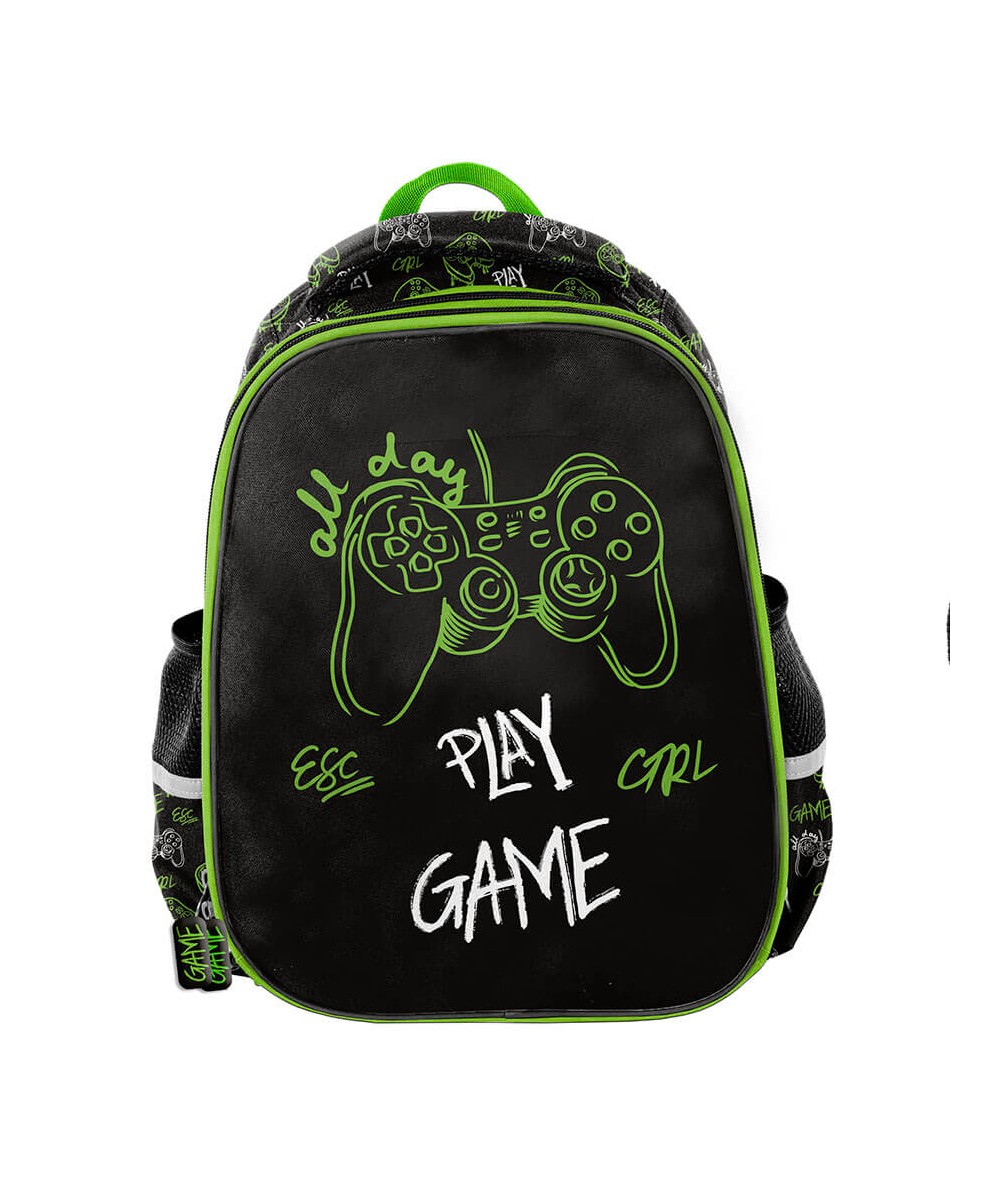 Ergonomiczny tornister plecak do 1 klasy sztywny PASO z padem zielony