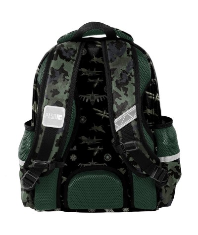 Tornister premium do 1 klasy PASO FLYING ACADEMY PLANE moro