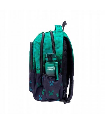 Plecak dwukomorowy młodzieżowy ASTRABAG MINECRAFT w piksele