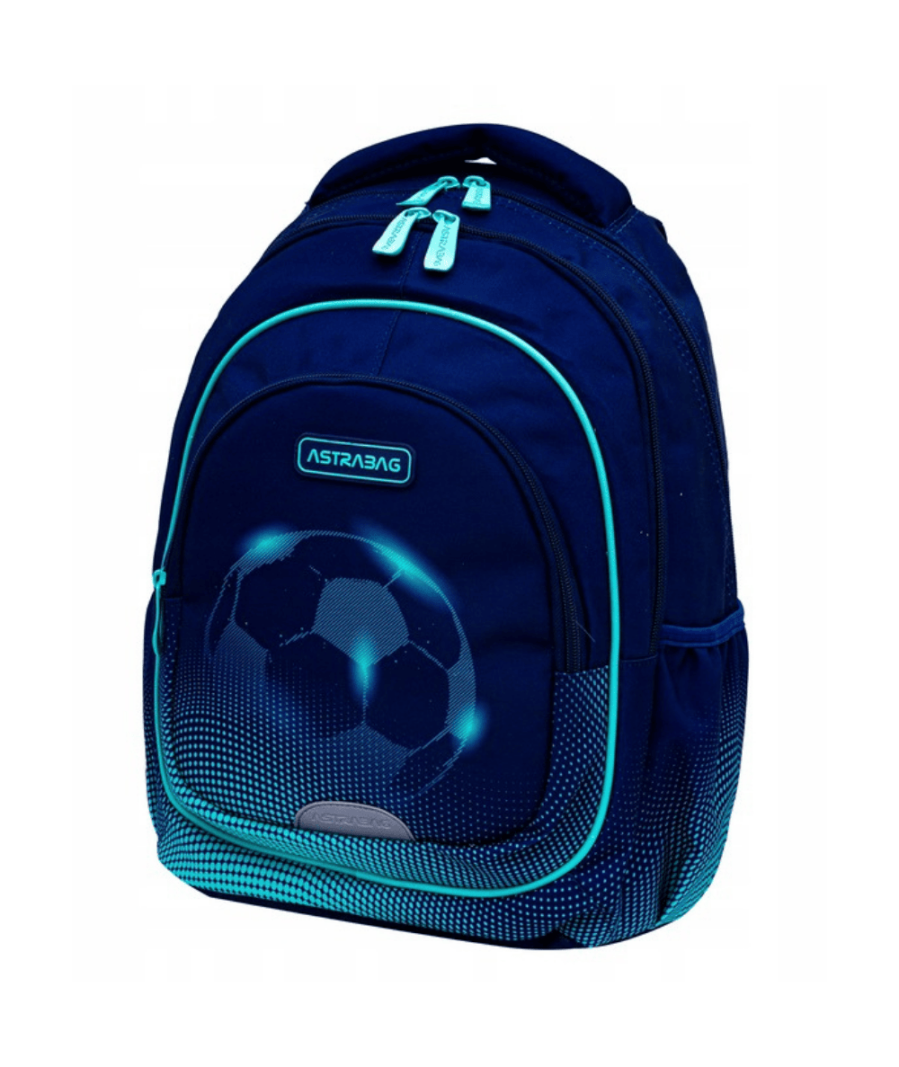 Plecak wczesnoszkolny z piłką niebieski ASTRA