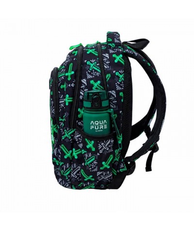 Plecak 502025039 HEAD czarno-zielony