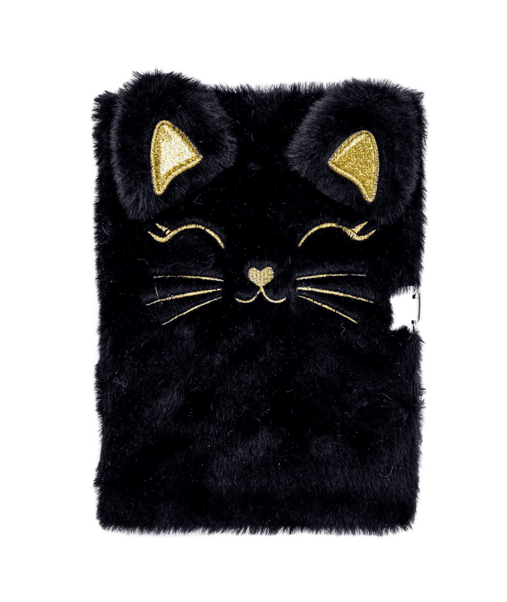 Futrzasty pamiętnik z kotkiem ASTRA FLUFFY KITTY BLACK