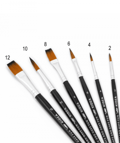 Zestaw pędzli r&oacute;żne rozmiary KIDEA PAP7KA