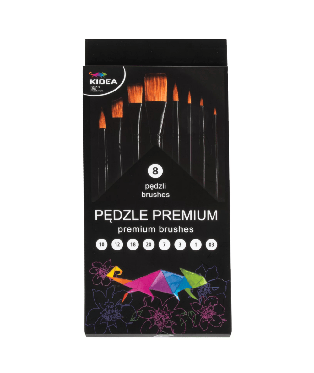 czarne pędzle premium KIDEA