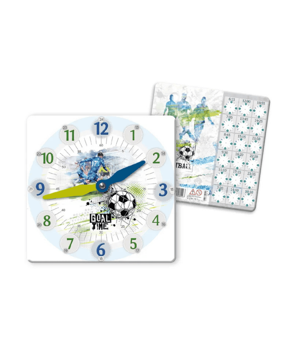 ZEGAR papierowy do nauki godzin PIŁKA NOŻNA GOAL TIME Argus dydaktyczny + wskaz&oacute;wki