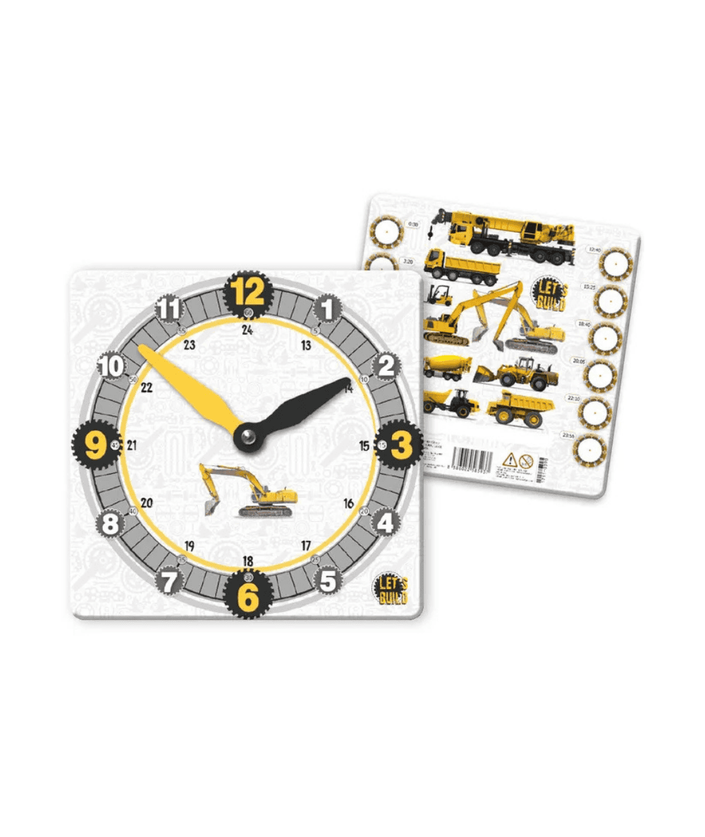 ZEGAR do nauki godzin w koparki LET'S BULID Argus edukacyjny czytelny