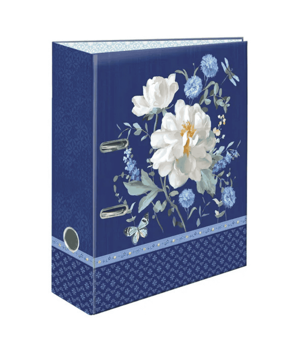 Granatowy segregator na dźwignie SPRING BLOOMS Argus