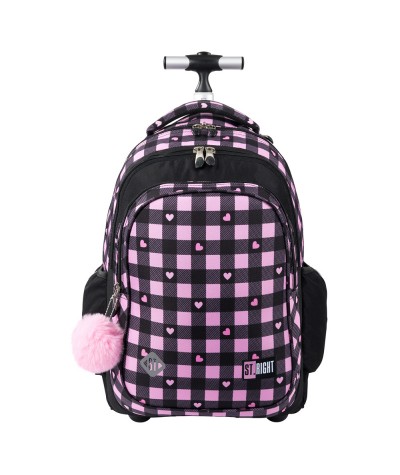 Plecak w szachownice na k&oacute;łkach ST.RIGHT PINK CHECKERED TB01